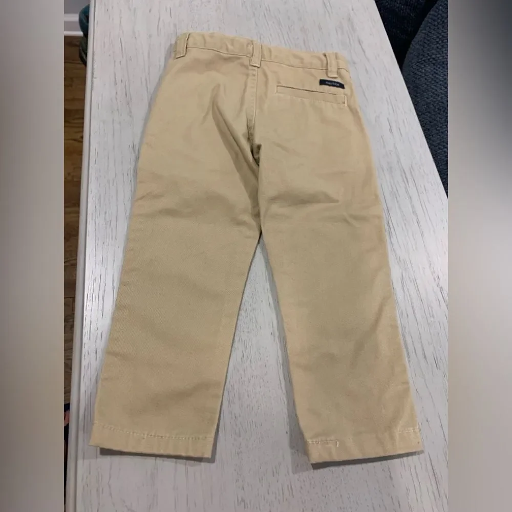 Polo by Ralph Lauren Kids Navy and Yellow Striped Polo/ Nautica Pants